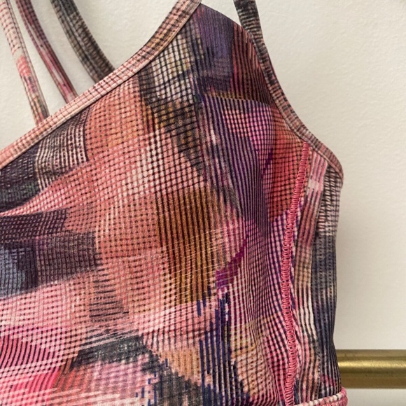 Lululemon Womens Lighten Up Sports Bra Pink Multicolor Size 6 - Picture 4 of 7